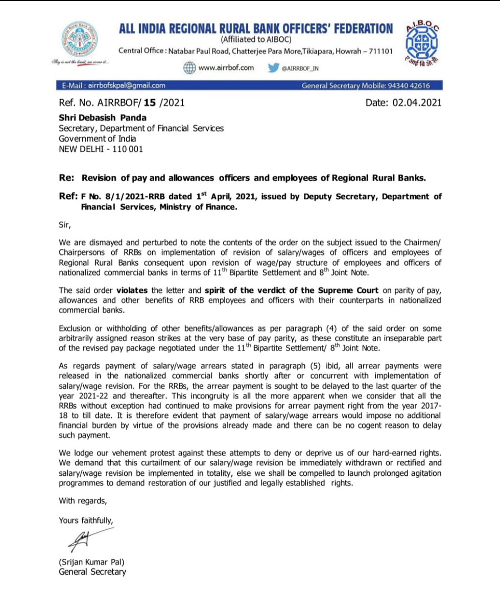 #11bpsinrrbs
#InjusticeWithRRBs 
<a href="/FinMinIndia/">Ministry of Finance</a> 
<a href="/DFS_India/">DFS</a>