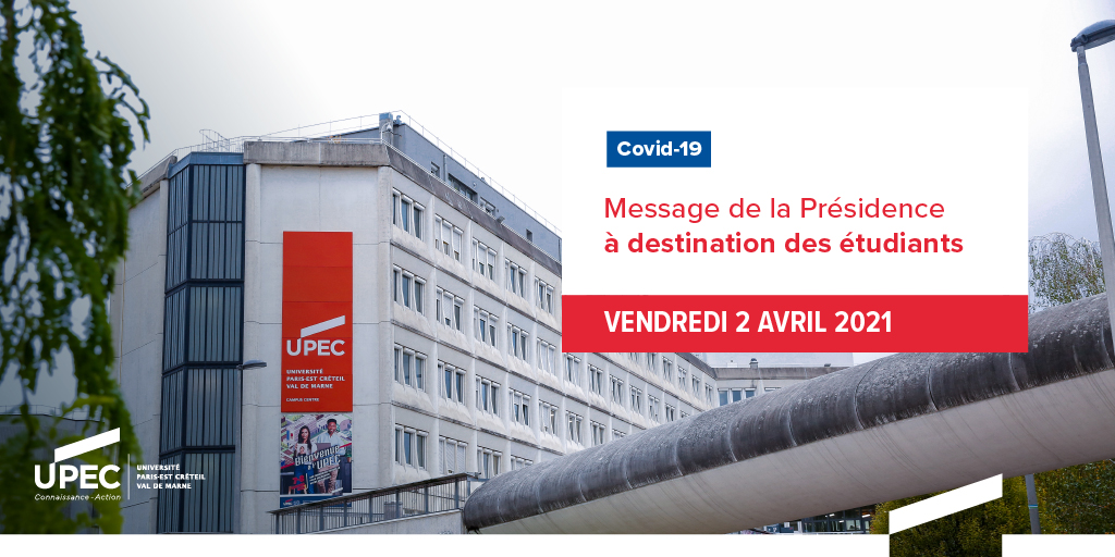 UPECactus's tweet photo. ⚠️ Message de la présidence ⚠️
#EtudiantsUPEC Modalités d'enseignement, organisation des examens, dépistage covid-19, dispositifs solidaires...
👉 Découvrez les mesures en vigueur à l'#UPEC sur https://t.co/oYpGMR7aKw ℹ 

#Etudieralupec https://t.co/W66bK3coPv