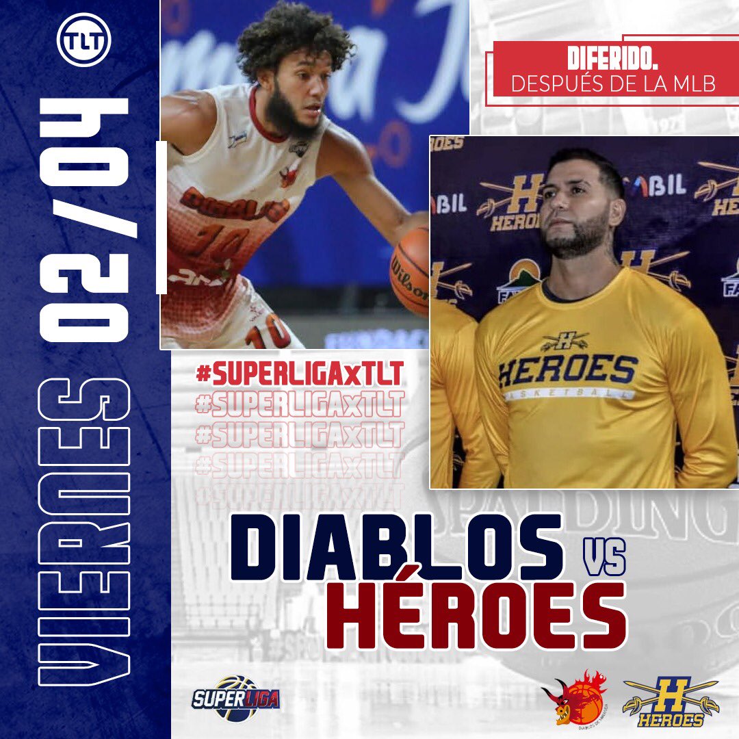 ¡Segundo día! 🔥

🕙 Después de la #MLBxTLT 
🏀 <a href="/MirandaDiablos/">Diablos de Miranda</a> 🆚 <a href="/HeroesFalcon/">Heroes de Falcon</a> 
📲 #SUPERLIGAxTLT