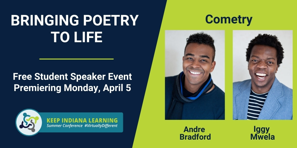 An emotional experience of thought-provoking performance poetry. This free student event is designed to make you laugh, learn, and perhaps shift you into a new perspective. <a href="/CoMeTrY/">COMETRY</a> keepindianalearning.org/events/bringin…