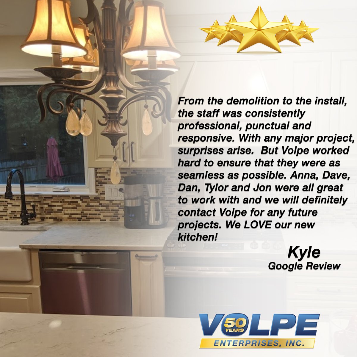 GoVolpe's tweet photo. Another #5star job completed, another 5-star #review on #Google. Contact us at 610-539-6730 today to give your home the 5-star #Volpe Experience too!
-
#googlereview #kitchen #kitchenremodel #homerenovation #homeimprovement #homeremodel #quality #qualitywork #govolpe https://t.co/lu4FO2kdz9