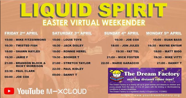 AndersStromgren's tweet photo. Live now! Until late tonight. And the rest of the weekend late afternoon/evening.
https://t.co/9iIgWNggQ5
#LiquidSpiritFamily #LSF #LiquidSpirit #easter #virtual #weekender @djtwistedfish @shawnhayles @DJRickyMorrison @MazDoesItAl @michaelvitti and many more Join us! https://t.co/MsvQ5QIOaT