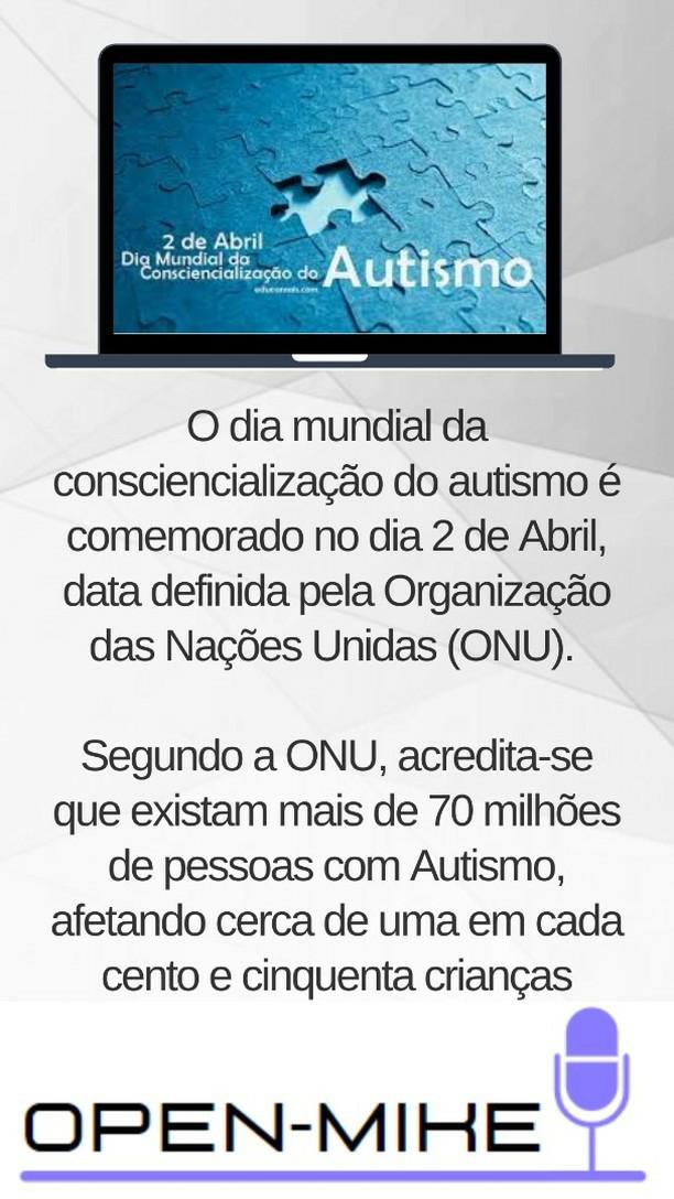 2 de Abril- Dia Mundial da Consciencialização do Autismo