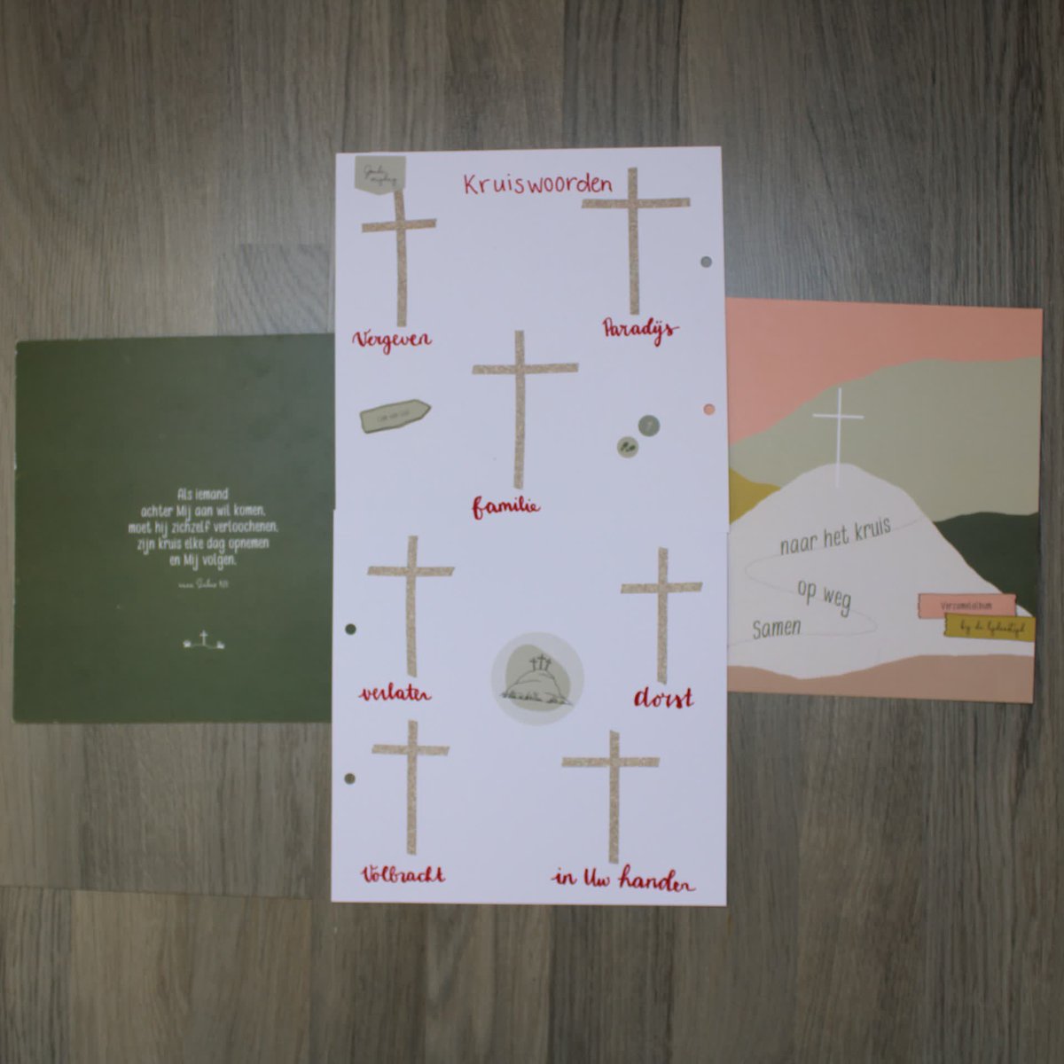 Op Goede Vrijdag staan we stil bij de zeven kruiswoorden van de Heere Jezus. Hoe geven jullie de albumopdracht vorm?

#goedevrijdag #vrede #kruiswoorden #goedeweek #pasen #samenopwegnaarpasen #evangeliestek