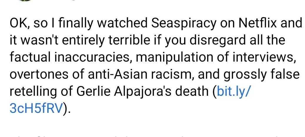 jean8rum's tweet photo. Because a lot of my non-scientific friends asked me to share my thoughts on Seaspiracy, I wrote a lengthy note about it shared on Facebook and set to public. Read in full here: https://t.co/8UGHsRClxu https://t.co/MQWYl5ULEE