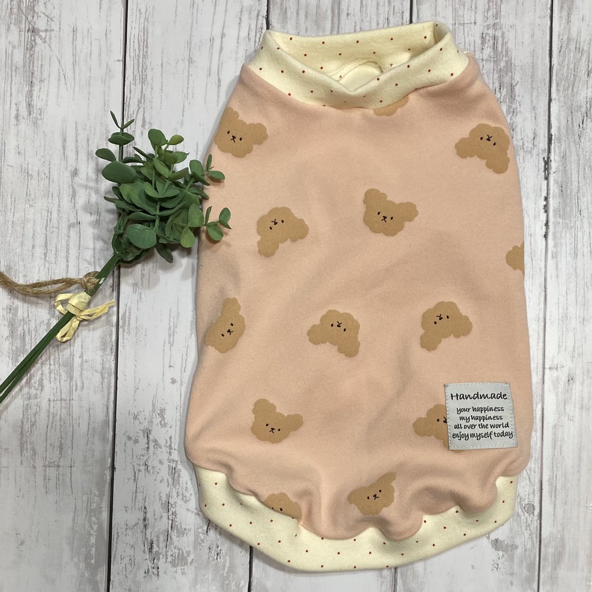 くれお わんこ服 人気の韓国生地です 1000 お作りします テディプー わんこ服 犬服 ハンドメイド Minneで販売中