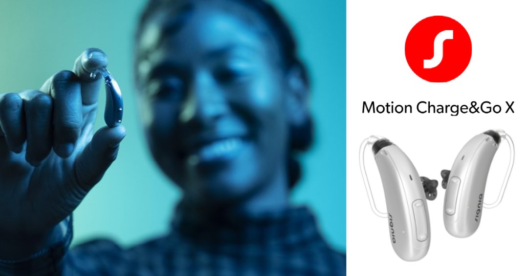 HearingHealthUS's tweet photo. Signia’s NEW Motion Charge&amp;Go X hearing aid contains the Signia Xperience feature. When the hearing aid wearer is in motion or an active situation, the hearing aid helps focus on conversations and important surrounding sounds. To learn more, visit https://t.co/lJ0FrmSJLd https://t.co/5m0kzi5PZW