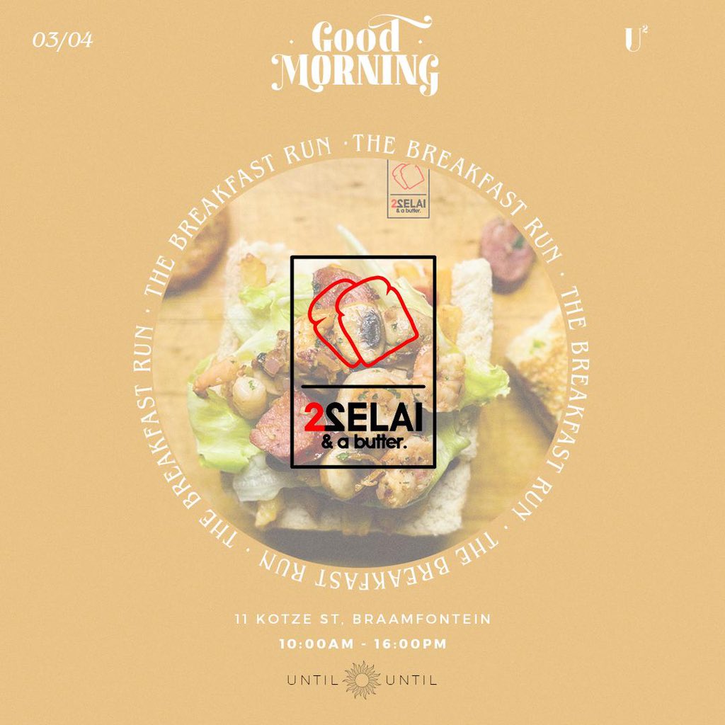 2_selai's tweet photo. Catch us tomorrow at Constitutional Hill at @untiluntil_za Good Morning. 🥪 🍹 💃
See you there ❤️
#2Selai #mayishe #untiluntil #Goodmorning #music #johannesburg #food https://t.co/7zuKyYb9Xn