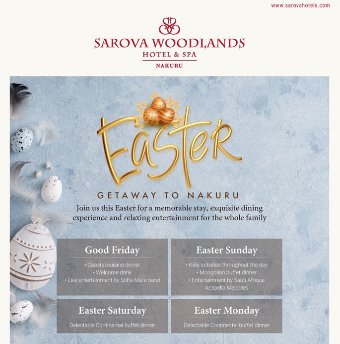 Easter Getaway to Nakuru – <a href="/SarovaWoodlands/">Sarova Woodlands</a> 

goplacesdigital.com/easter-getwawa…

#SarovaWoodlands #SarovaCares #GoPlacesKenya #Kenya #GoEaster #Easter #SarovaHotels #TembeaKenya #Nakuru #ResdiscoverKenya #MagicalKenya #Kenya #FeelTheMagic #TheMagicAwaits #GoPlacesDigital  <a href="/SarovaHotelsKen/">Sarova Hotels Kenya</a>