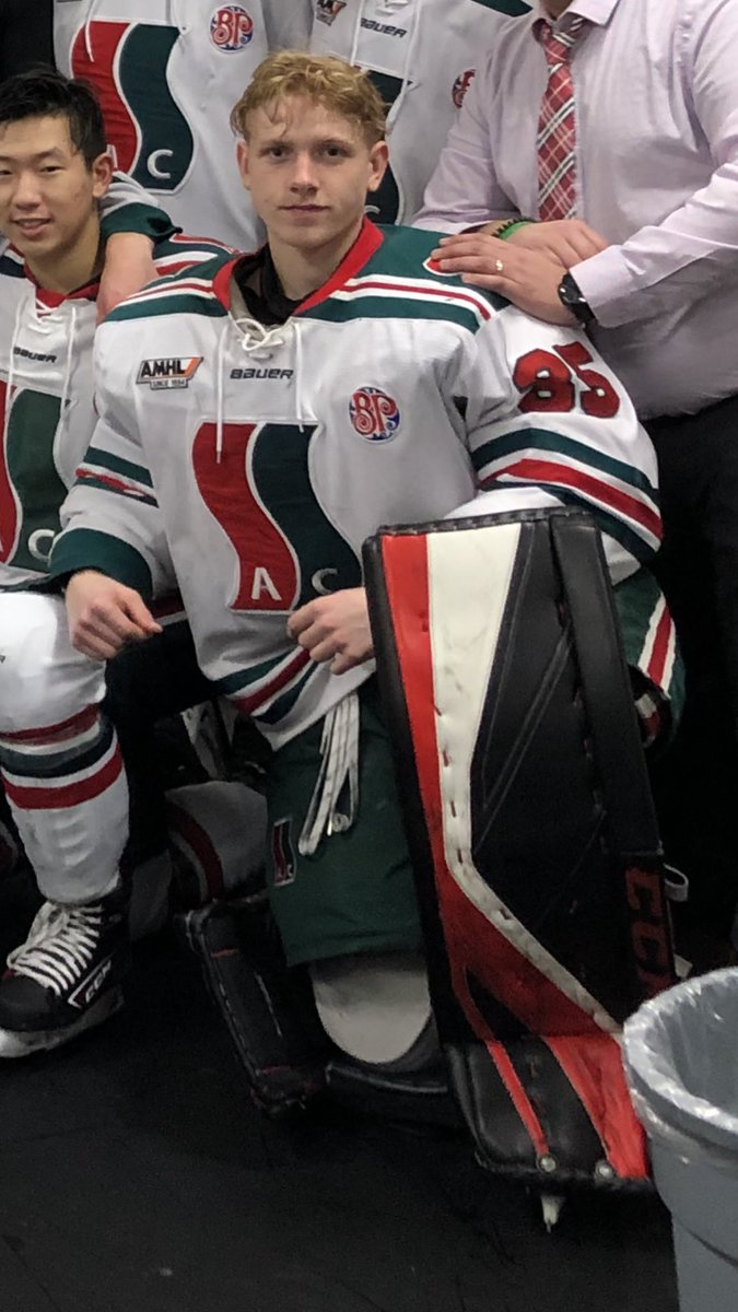 SSAC_U18AAA's tweet photo. Today’s featured graduating goaltender is #35 Loch Gordon. Loch spent two years in our program before joining the @SPcrusaders . Loch was a leader in the room and is as competitive of a player as we have ever had. Good luck the rest of the season  @lochgordon !! #allgreen https://t.co/qSNkErO0LM