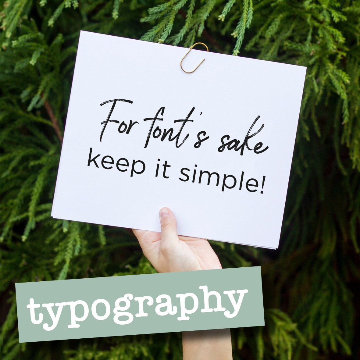 When it comes to typography, for font’s sake, keep it simple! 
There are four main types of font (serif, sans serif, script and display) and you should stick to a one typeface per category for each piece of design you are creating.
#graphicdesign #branding #shipstononstour