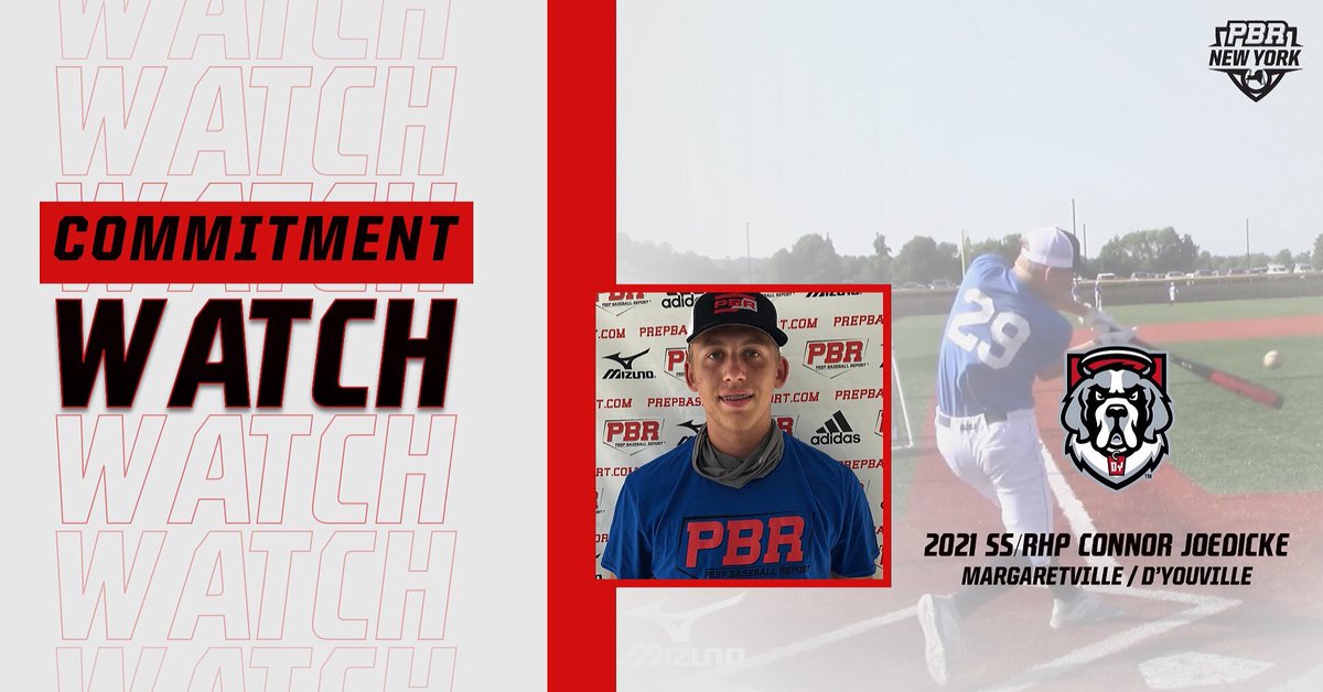 Prep Baseball New York (@prepbaseballny) on Twitter photo 🚨Commitment Watch🚨
2021 SS/RHP Connor Joedicke (Margaretville) has committed to <a href="/DYouville_BSB/">D’Youville University Baseball</a> #congrats
Joedicke is the 1️⃣5️⃣0️⃣th commit from the 2020 NY State Games.
#pbrfamily 🚨Commitment Watch🚨
2021 SS/RHP Connor Joedicke (Margaretville) has committed to <a href="/DYouville_BSB/">D’Youville University Baseball</a> #congrats
Joedicke is the 1️⃣5️⃣0️⃣th commit from the 2020 NY State Games.
#pbrfamily