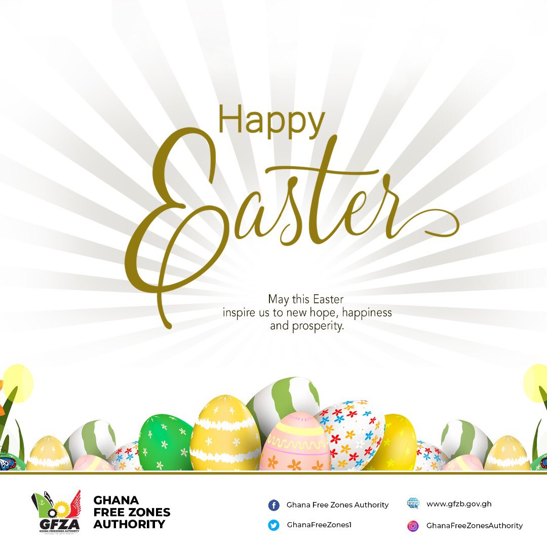 GHANAFREEZONES1's tweet photo. May this Easter inspire us to new hope, happiness and prosperity. #HappyEaster #HappyEaster2021 #Easter #Ghana #Blessings #EasterWeekend https://t.co/VFkrsCGFuO