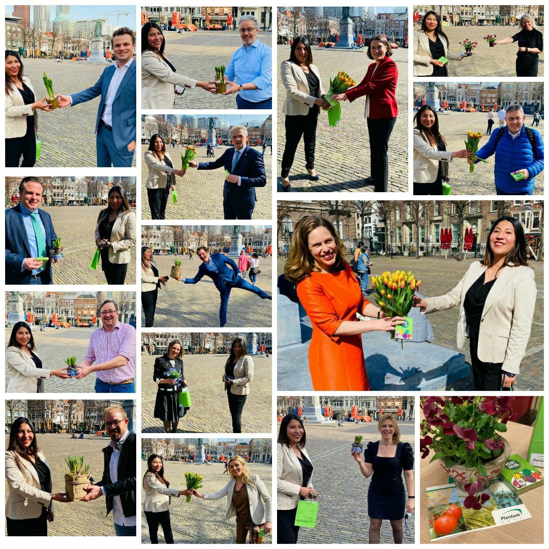 PlantumNL's tweet photo. Plantum feliciteert Kamerleden met benoeming. Veel dank voor jullie komst naar het bloemenbankje🌸 @pvalstar @MustafaAmhaouch @KatiPiri @AgnesMulderCDA @KopsPVV @BisschopRoelof @carolaschouten @djeppink @Joris_PvdA @RenePetersOss @LauraBromet @dijkvangijs @LucilleWerner @i_dijk https://t.co/HPbC9dnSjo