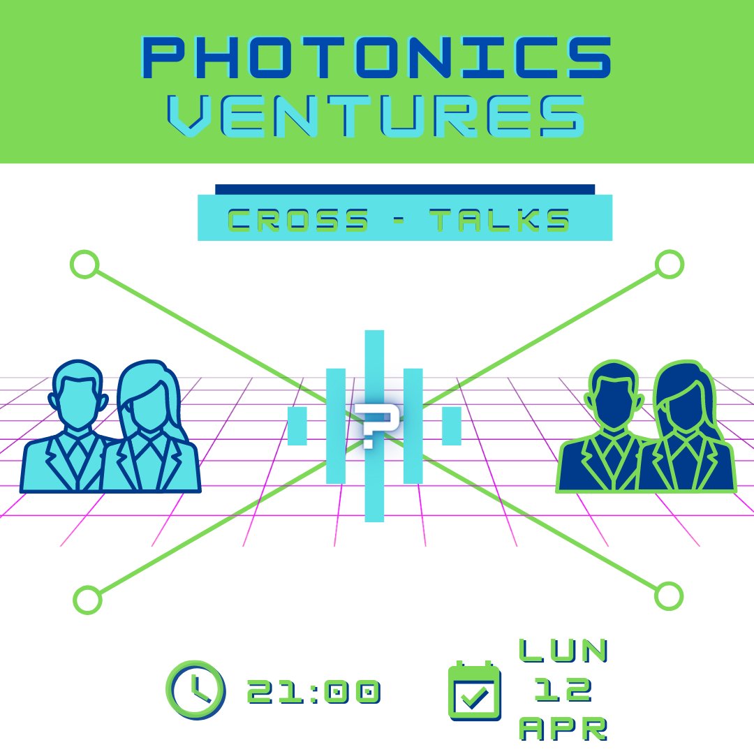 Vi presentiamo Cross-Talks, il primo evento di networking per tutti i Photonics Ventureres✨ 
Sarà un incontro divertente per interagire, conoscersi meglio e scambiare opinioni.
Scrivici in privato per poter prenotare la tua partecipazione!✉️
12 Aprile alle 21 CEST. 🕘📌