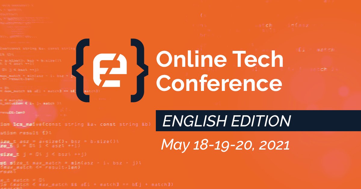 Our Tech Conference is coming back!
Have you seen the agenda?
There are some of the speakers that will be with us!

Get Your Tickets here!

#CODECONF21ENG
events.codemotion.com/conferences/on…