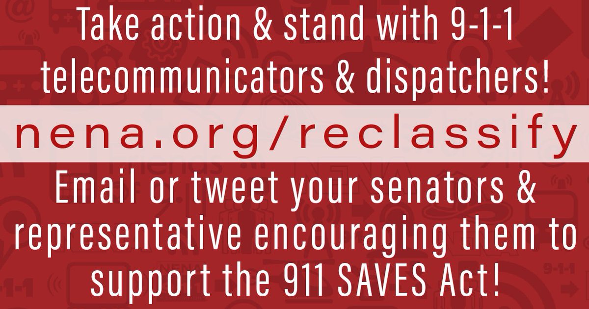 911NENA911's tweet image. Our message is simple: America's 9-1-1 professionals should be classified as "protective-service" workers, not clerical workers.

Recently reintroduced by @NormaJTorres and @RepBrianFitz, let your elected officials know you support the 2021 #911SAVES Act! bit.ly/39C8Bn6
