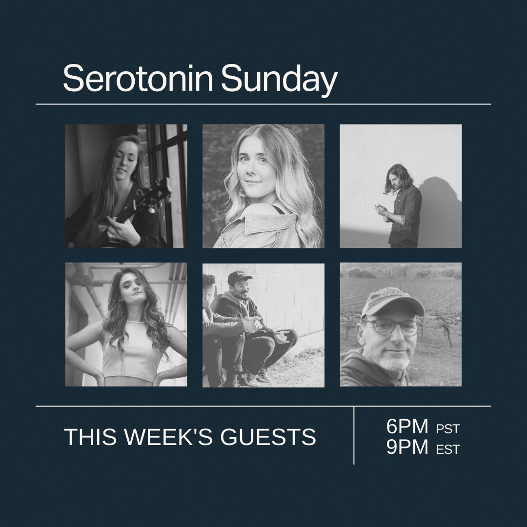 serotoninsunday's tweet photo. The official lineup for our very first Serotonin Sunday is here. You don’t want to miss this. See you on Clubhouse Sunday at 6PM PST! 🚀 #SerotoninSunday https://t.co/ayOuyi8q5B