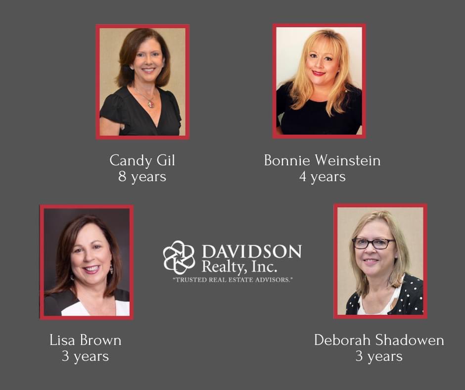 DavidsonRealty's tweet photo. Happy Anniversary to these hardworking Davidson Realty team members. Here's to many more! 

#davidsonrealty #realtorlife #realestate #realestatelife #anniversary #workanniversary #realestateexperts https://t.co/ouuh19vG7A