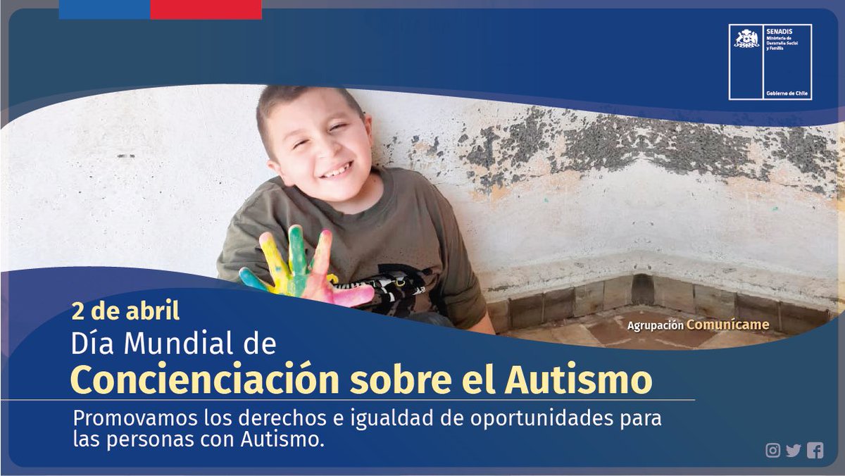 #DíaMundialAutismo Hoy saludamos a todas las personas con autismo y sus familias en el país. Junto con sus organizaciones, son agentes de cambio en pro de una cultura inclusiva. Promovamos sus derechos e igualdad de oportunidades para su plena inclusión. 💙
