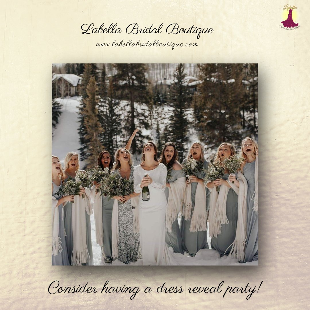 GoChicGoLabella's tweet photo. Too many important people in your life you want to include in the dress choosing process so they don’t feel left out? Just do a small dress reveal party to make everyone feel involved in the process.

#Labella #WeddingDress #2021Bride #2021Wedding https://t.co/SDTnwMW1ZA