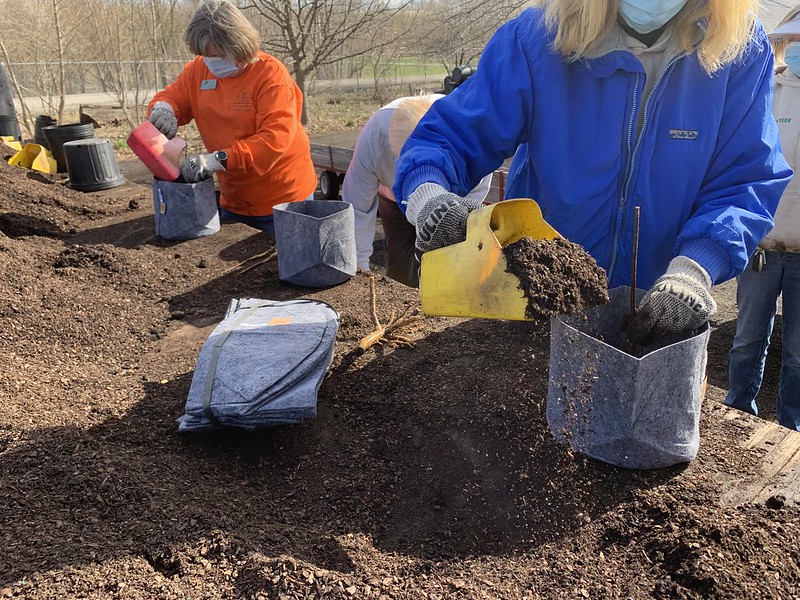 ForestReLeaf's tweet photo. Our fabric pots are here! On #GivingTuesday we asked you to help us raise funds to pilot fabric #grow bags. Because of your generosity, our pilot is moving forward! We expect these bags to reduce our #plastic usage while growing healthier #trees. #PlantMoreTrees #MoreLeaf #STL https://t.co/mFU3i6wADQ
