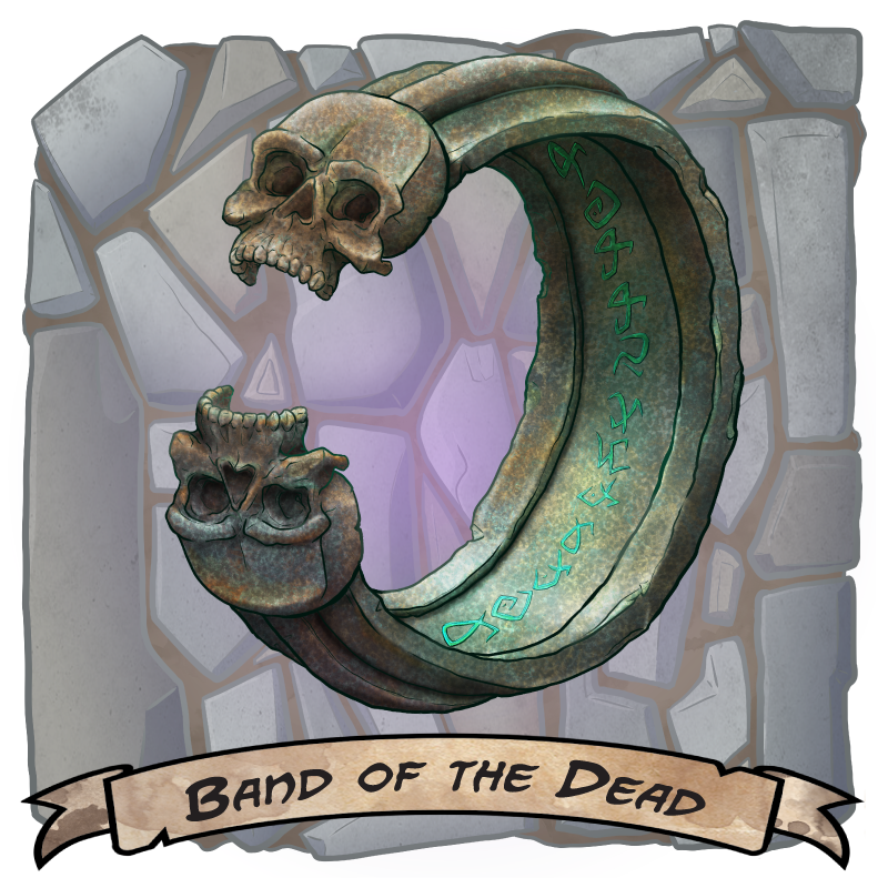Hos - Dungeon Scribe 🔜 Kickstarter! on Twitter: "Magic Item of the Week: 3  of 3! Made for RP &amp; Subplot, this bracelet's core skill is: Speak with  Undead. "Band of Dead!"