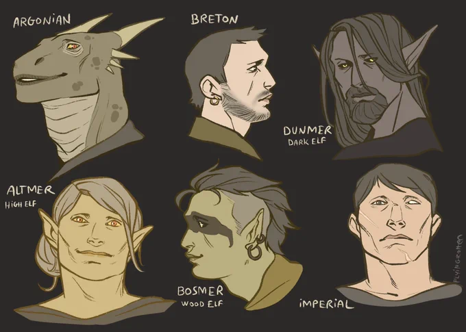 Mads Mikkelsen as Skyrim races :))))))
Who would you pick for an adventure 