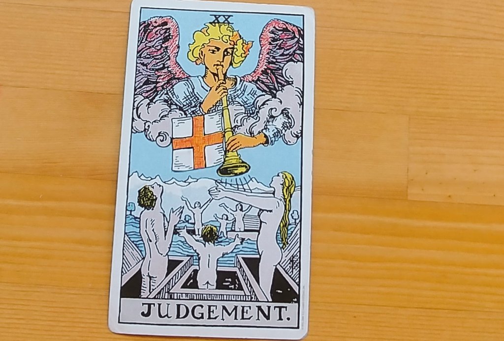 EmpoweredTarot's tweet image. Daily #Tarot Pull: #Judgement
You're being called to a higher spiritual purpose. Listen to what God is telling you. Accept the Universe's message for you. You have been asleep in some ways; this is a WAKE UP CALL. Rejoice &amp;amp; know you're protected💙 #tarotpull #divination #Wisdom