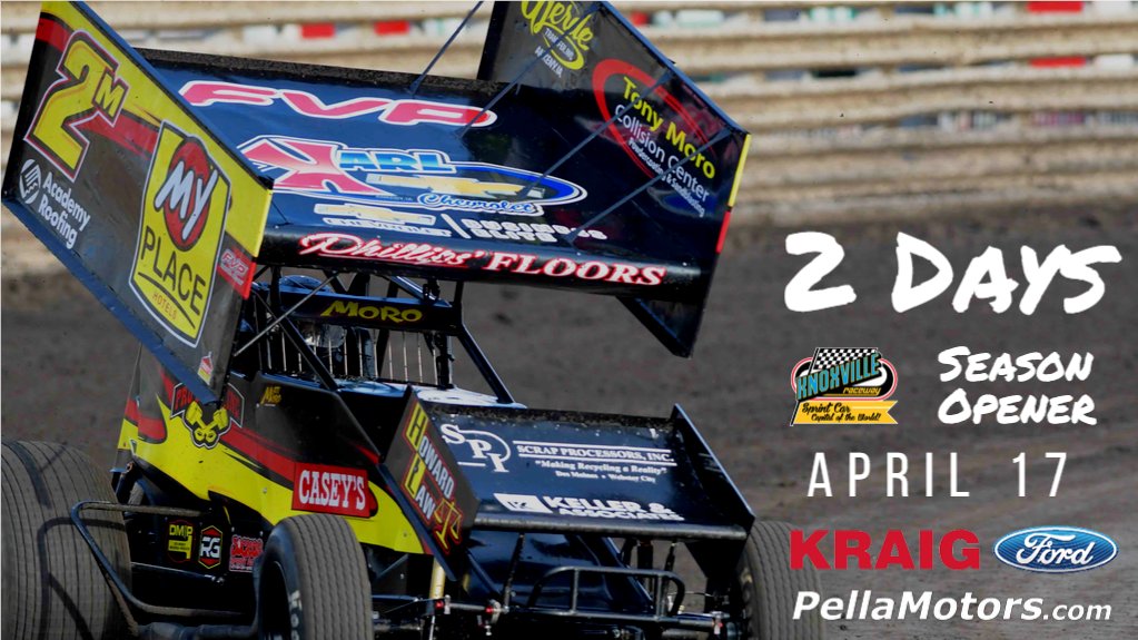Countdown: TWO days until the 68th annual Pella Motors / Kraig Ford Season Opener on April 17!
#Back2TheTrack
