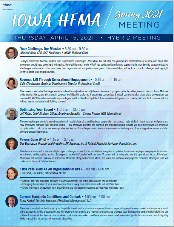 IAHFMA's tweet photo. Iowa HFMA Spring Meeting - Register Today! https://t.co/lozcAo9TmI https://t.co/IihmeQ1u7Q