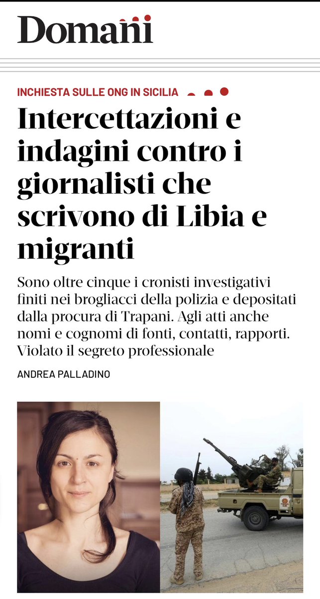 francescatotolo's tweet photo. Involontariamente, @andreapalladino ha svelato gli stretti rapporti dei giornalisti con i responsabili delle #ONG, già descritti nel mio libro #InfernoSpa due anni fa.
Una domanda @nancyporsia: è a conoscenza del sequestro di due navi che facevano contrabbando di petrolio? https://t.co/MtcpSK7IgM