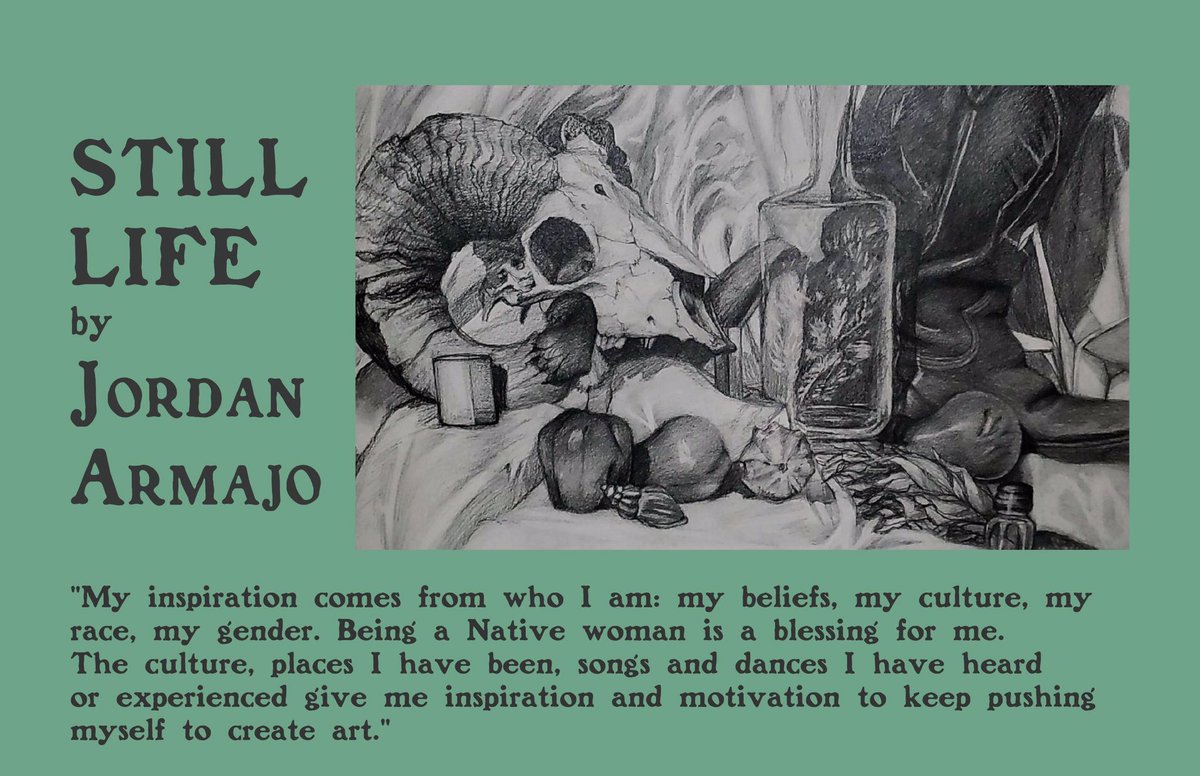 batchwyoming's tweet photo. “My inspiration comes from who I am: my beliefs, my culture, my race, my gender. Being a Native woman is a blessing for me." Lander teen artist Jordan Armajo, featured in Vol. 3 No. 1 of The Batch for Southern Fremont County.

@Fremont1_LVHS @LanderSchools @wyomingarts https://t.co/5WVPityTEe
