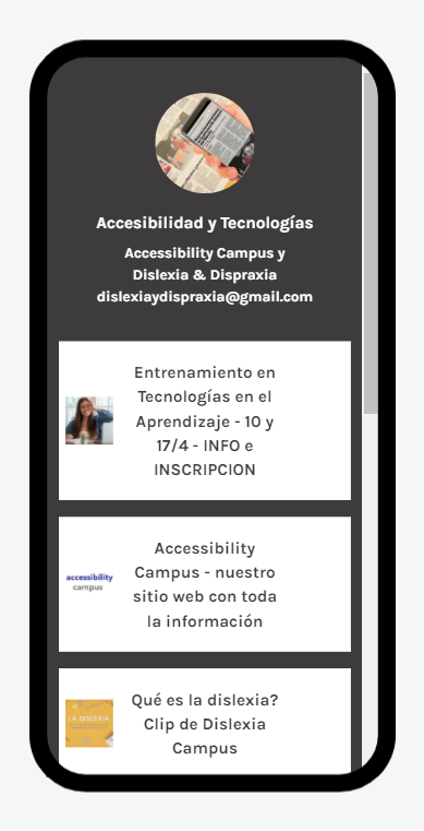 todas nuestras actividades y mucho material en este link
linktr.ee/accesibilidad_…