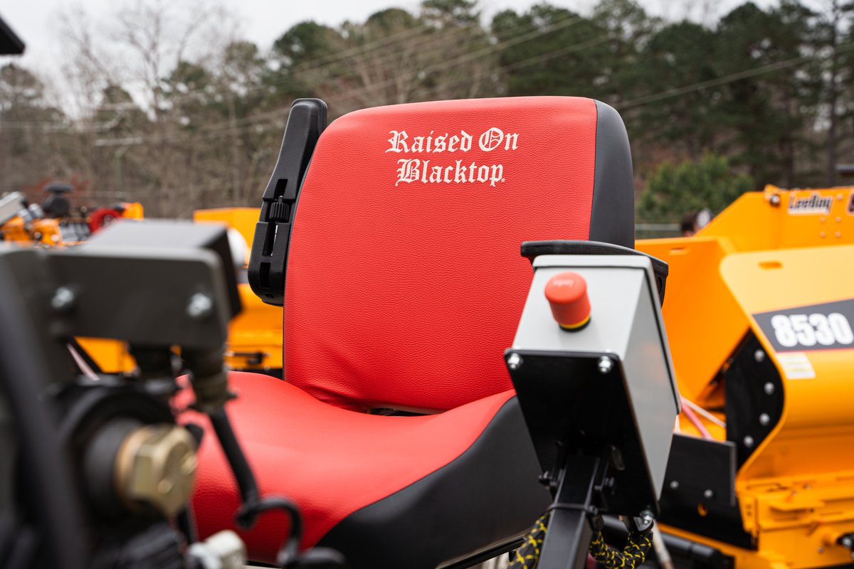 StephensonEquip's tweet photo. The #ROB paver has arrived! Were you raised on blacktop? The special edition #LeeBoy 8520B paver is custom-designed to honor the legacy of workers who have deep roots in the asphalt industry. Check out this sneak peak of the stylish new features in the special edition package!! https://t.co/YjilRQLRvB