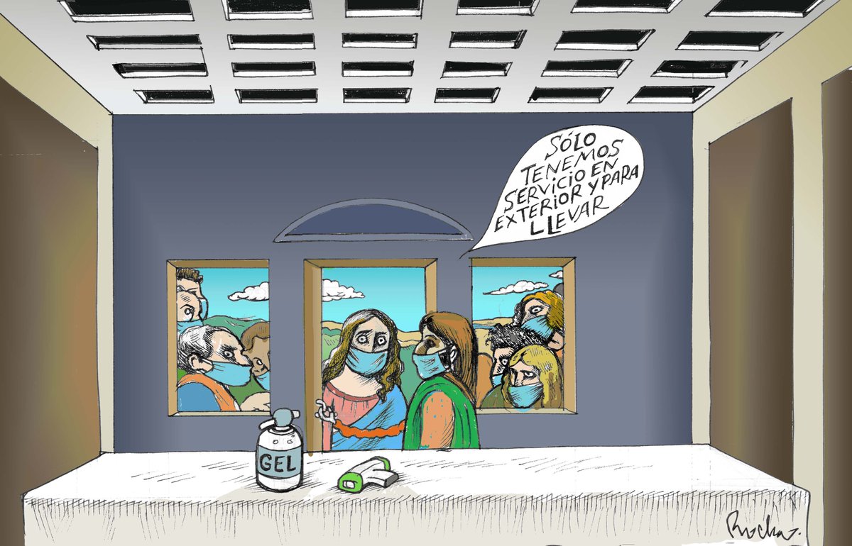 Rochamonero's tweet photo. Así la pintaría Da Vinci en estos tiempos pandémicos.@lajornadaonline @LaJornada https://t.co/HfNcP8qRS4