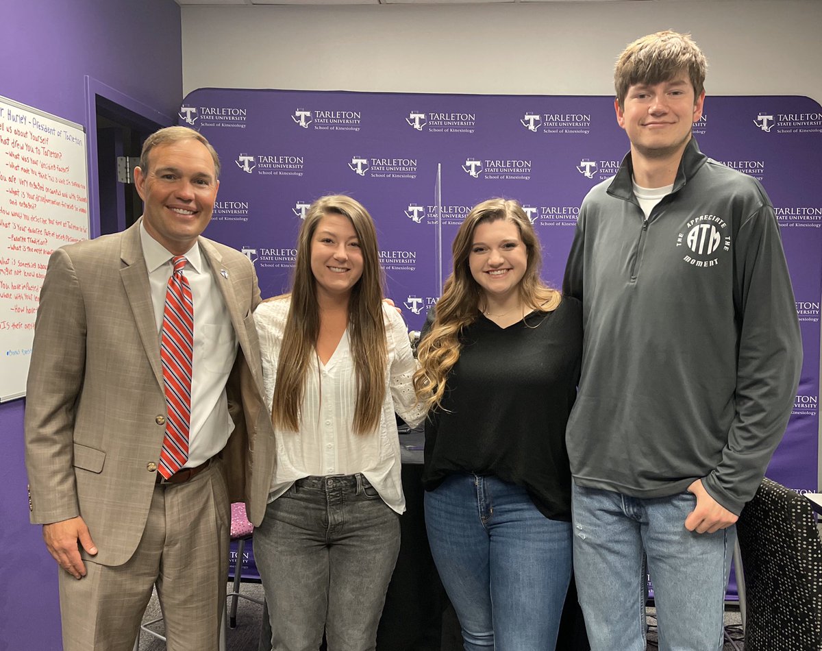 Dr. Hurley in the house!🤩

Be on the lookout for an exciting surprise... what could it be?🧐

#Centennial #TSUKine #TeamKINE #FrontrunnersPodcast #MaybeThePrez #BuildingFearlessChampions #WeAreTarletonState #BleedPurple