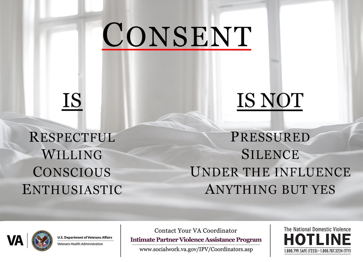 chillicothevamc's tweet image. Consent is freely given, can be withdrawn at any point, and should never be assumed. Sexual abuse of a partner is a form of Intimate Partner Violence. April is Sexual Assault Awareness Month. #StopIPV #Veterans #SAAM
