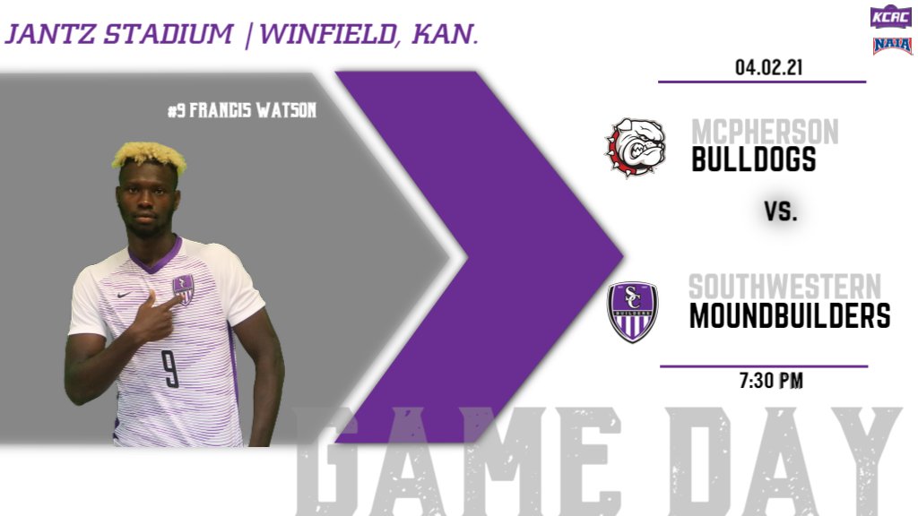 It's the regular season finale for <a href="/BuilderMSoccer/">Southwestern Men's Soccer</a> as they host the Bulldogs in a big KCAC matchup!

⌚7:30pm vs. McPherson
📍Jantz Stadium
📺bit.ly/2F29XeL
📈bit.ly/2REHZJ2
🗒️bit.ly/3sKVVC3