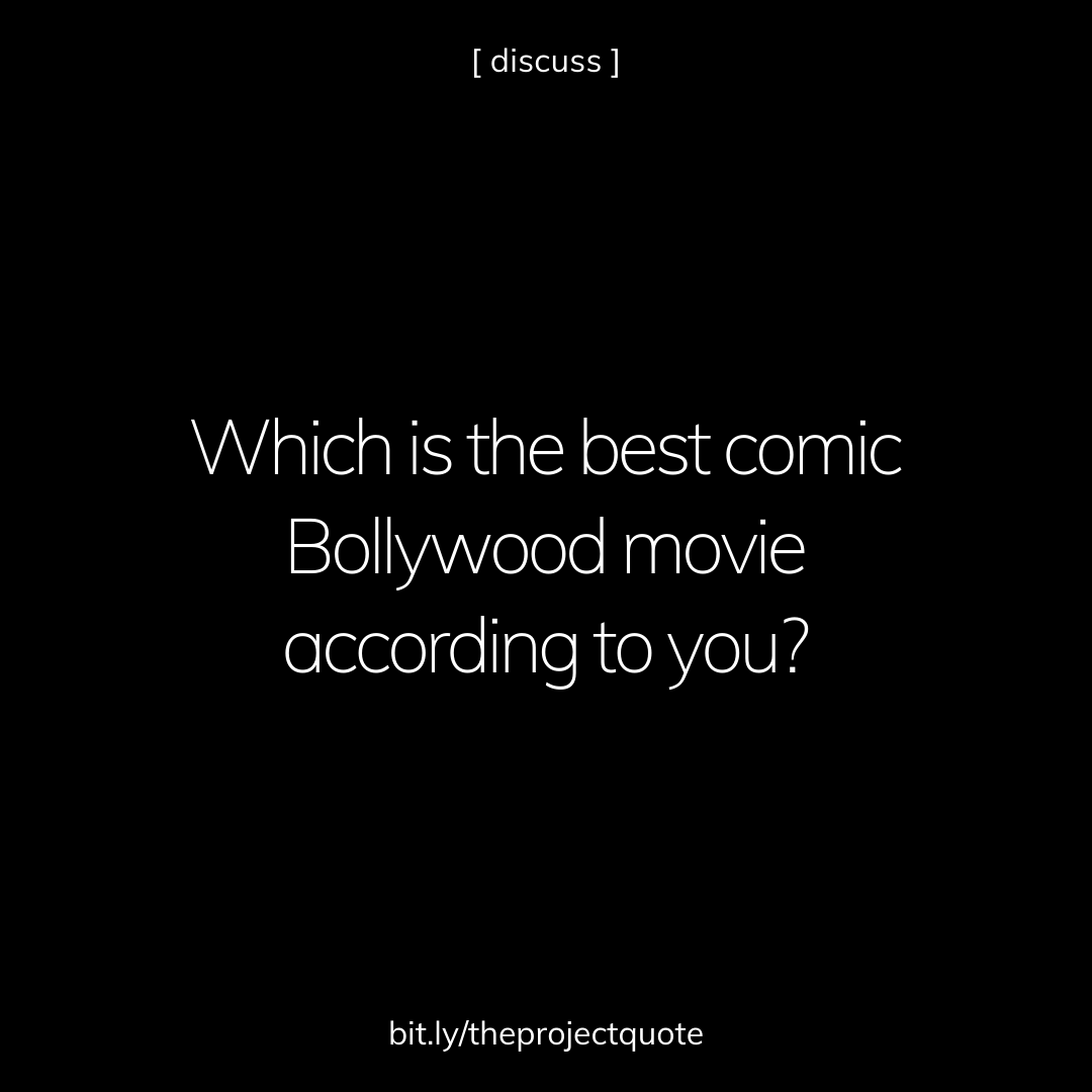 theprojectquote's tweet photo. With 0 doubt, it is Hera Pheri.
.
Follow us @theprojectquote ❤️
#theprojectquote #tpq #tpqdiscuss https://t.co/ndzpUEQFUB