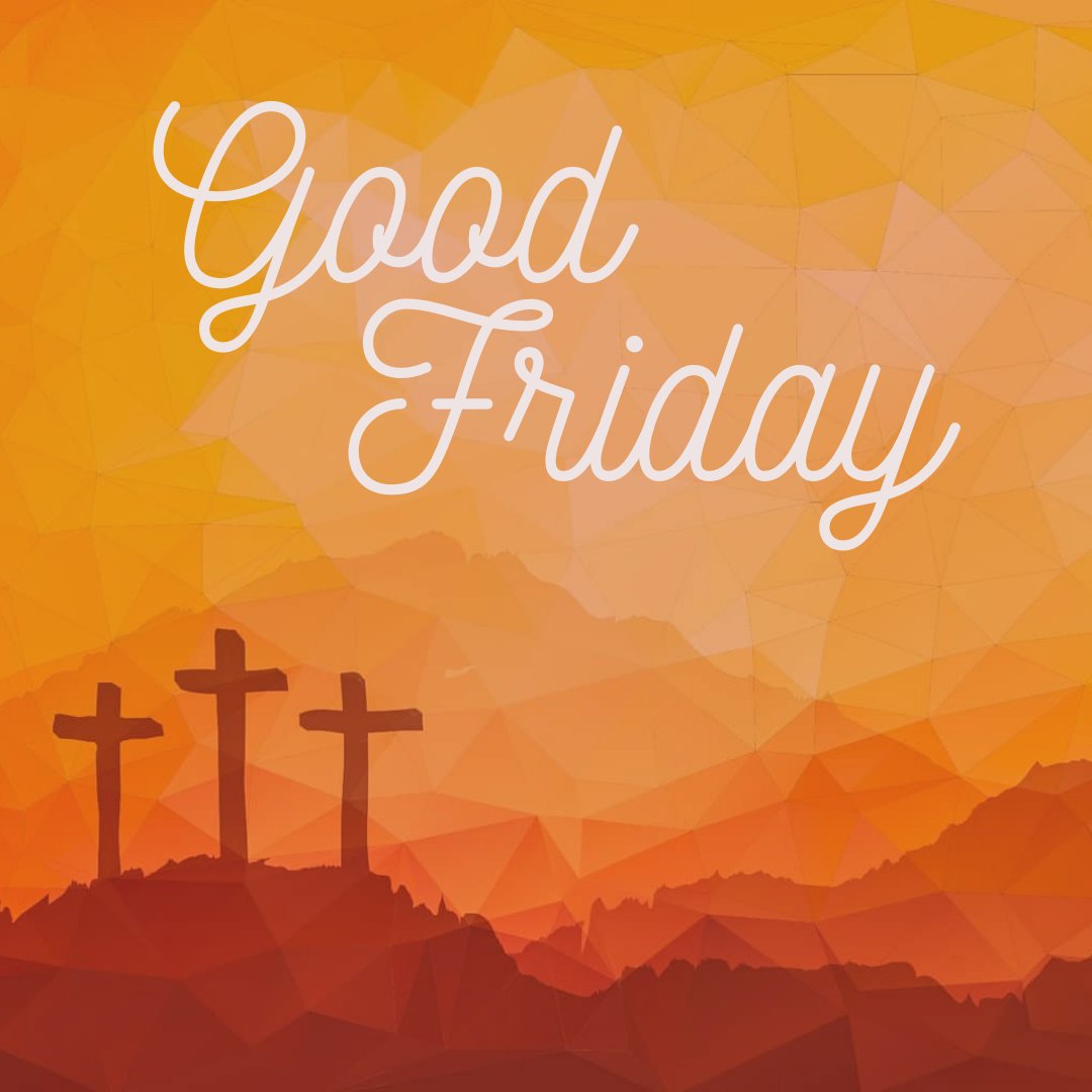 Today, we celebrate the sacrifice that Jesus made on the cross. He bore the burden of our sins and gave his life so that we may live eternally in God's kingdom!