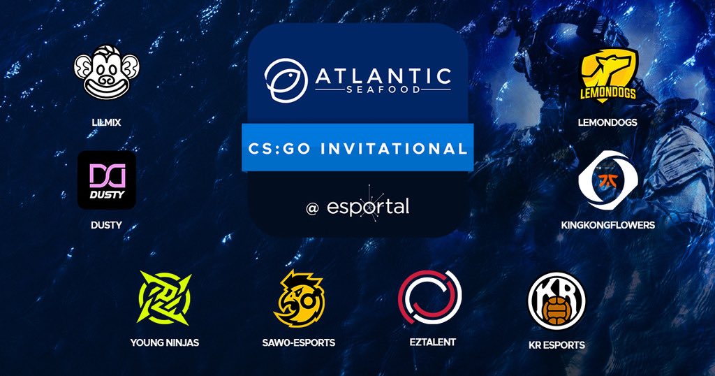 Atlantic CS:GO invitational starts at 18:00 CET with the first two exciting games of the evening🔥

Quarterfinal 1: Young Ninjas <a href="/NIPCS/">NIP CS</a> vs Kingkongflowers (<a href="/FNATIC/">FNATIC</a> mix) - twitch.tv/Esportal

Quarterfinal 2: ezTALENT vs <a href="/dustyiceland/">DUSTY</a> - twitch.tv/atlantic_espor…

GLHF! 😏