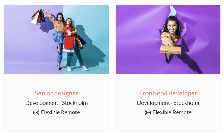 Our team in Stockholm is looking for new #woolmanteam members! Check out our job openings 👉

🎨 Senior designer: hubs.ly/H0JFZRT0
🎨 Front-end developer: hubs.ly/H0JFZRV0