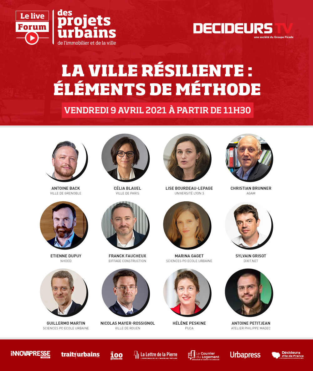 📌 SAVE THE DATE : #FPULive, le rendez-vous des acteurs de la fabrique urbaine, vendredi 9 avril de 9h30 à 14h sur <a href="/DECIDEURSTV/">DECIDEURS TV</a> et Projetsurbains.com.
Au programme :
- #GrandParis : point de situation
- La #ville résiliente : éléments de méthode
👉 bit.ly/2QK8EXH