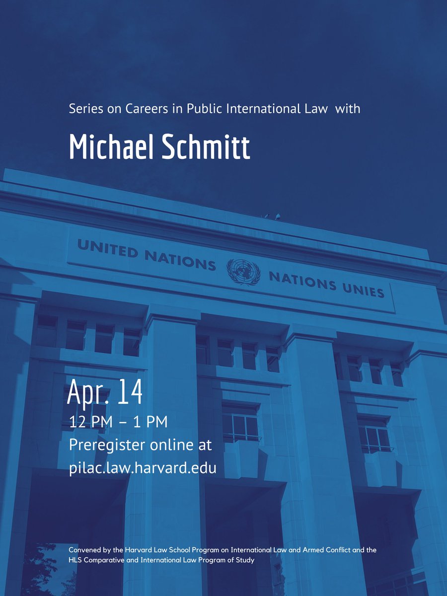 HLS Program on Int’l Law & Armed Conflict tweet media