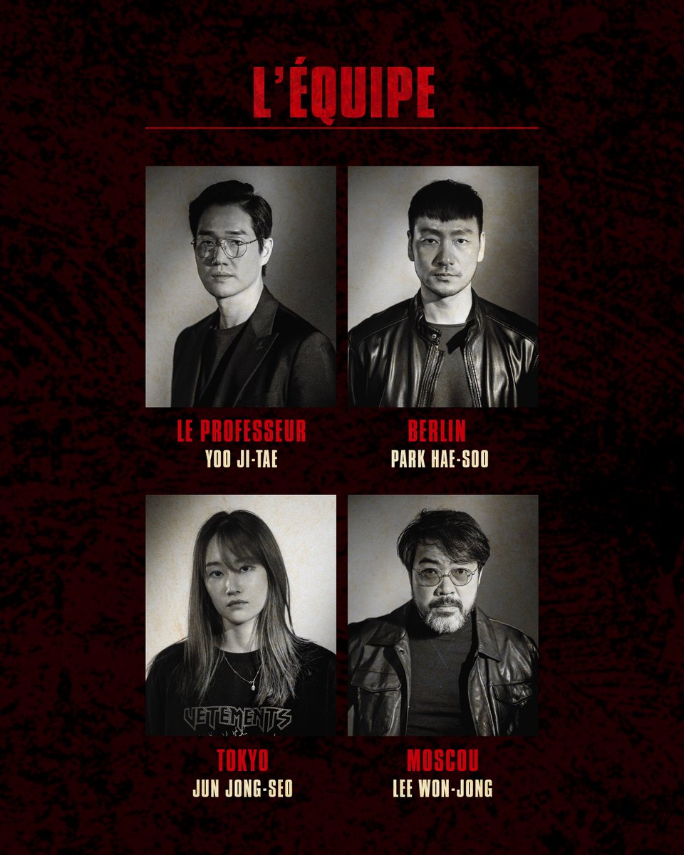 NetflixFR's tweet photo. La Casa de Papel. Version coréenne. Le casting.

Prochainement. https://t.co/9AlPqaoQuG