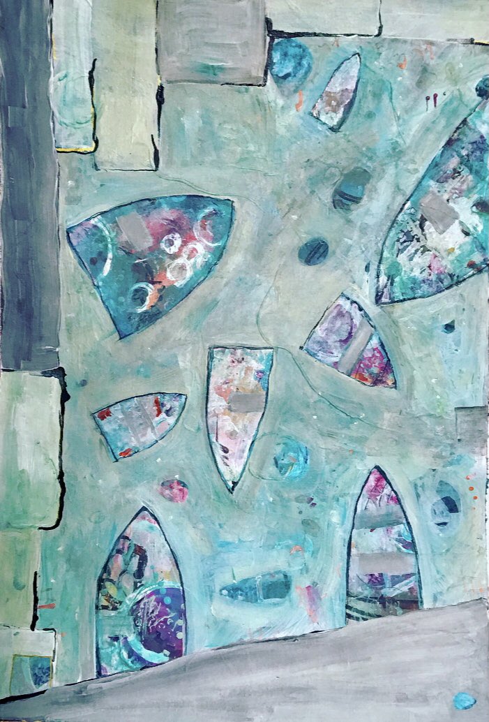 EllyKnightArt's tweet photo. Another simpler piece based on the safe haven of a harbour.⛵️ Loving just playing and mark making ready to find the perfect style and balance for a larger piece... it’s on its way 😃
#FindYourStyle #Art #AmPainting #ArtStudio #Painting #AcrylicInks #MixedMedia #KnightStuff https://t.co/vxIiScmCW9