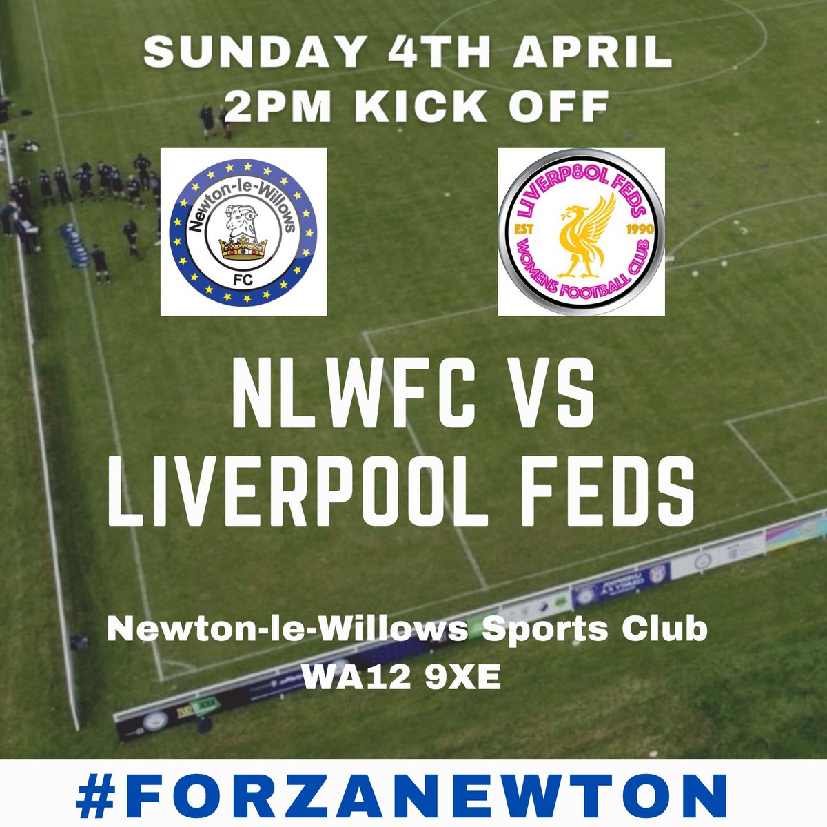 NLWFCwomen's tweet photo. #UpNext for the ladies ⚽️⚽️⚽️

🆚 l @LiverpoolFeds Development (H)
🏆 l @LiverpoolWYFL Division 2
📅 l Sunday 4th April
⏰ l 14:00
🏟 l @nlwsports WA12 9XE
👥 l NO Spectators Allowed
⚽️ l #ForzaNewton https://t.co/JGUjLVXhVA