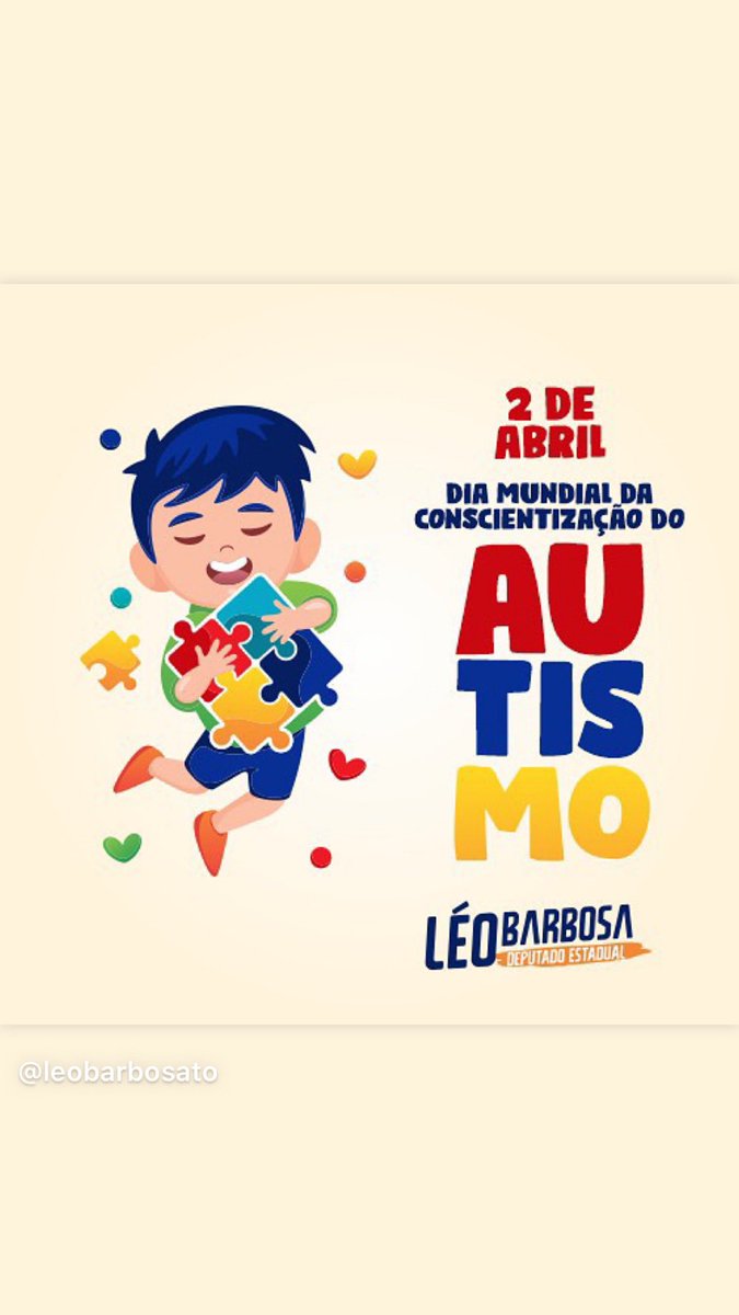 Neste Dia Mundial da Conscientização do Autismo gostaria de destacar algumas matérias que apresentei na Assembleia Legislativa do Tocantins e que buscam promover maior inclusão para quem possui o Transtorno do Espectro Autista (TEA):