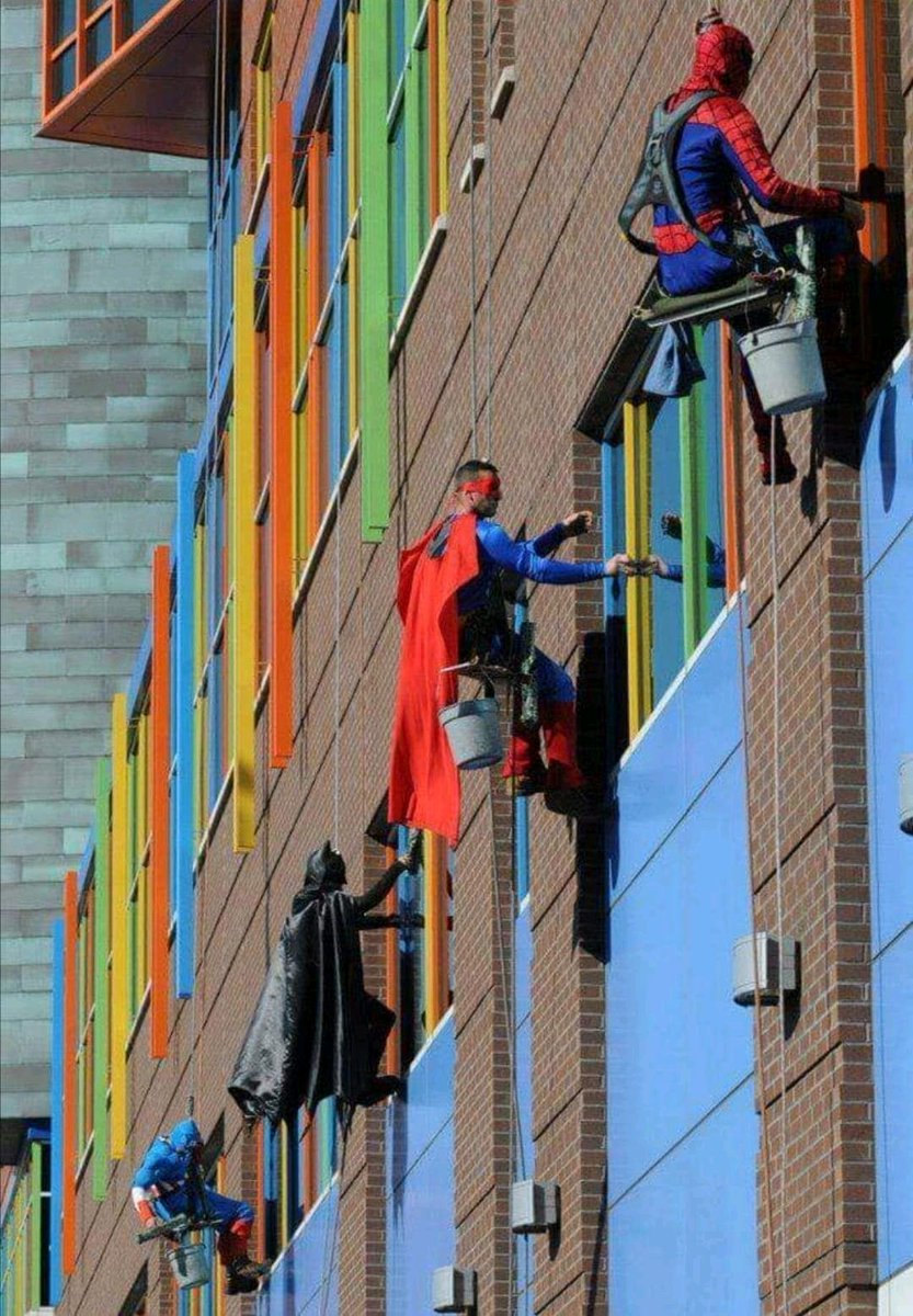 benshore's tweet photo. Cleaning the windows at a children's hospital https://t.co/S7CVEdNn28